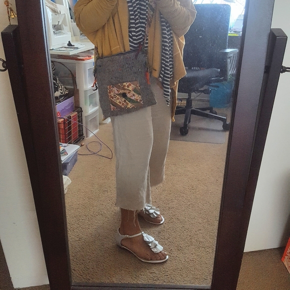 Silver Leather T-Strap Sandals - Picture 2 of 9